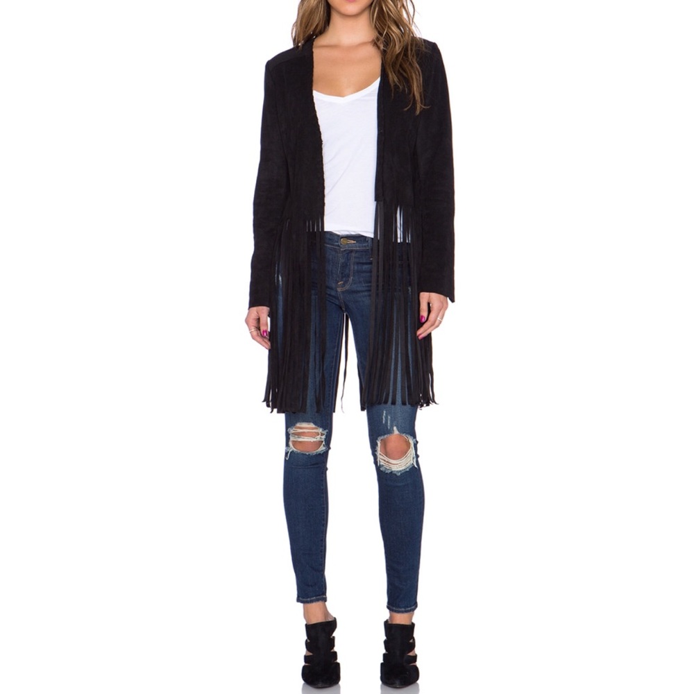 NWT Sam Edelman Fringe Trim Jacket